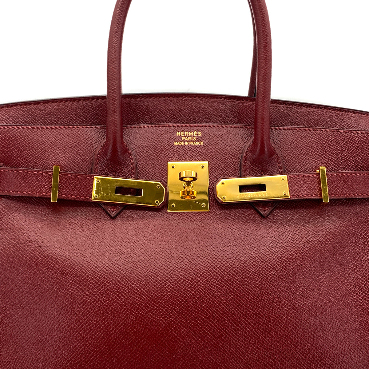 HERMES BIRKIN 30 ROUGE H COURCHEVEL HAND BAG 〇Z GHW 90284568