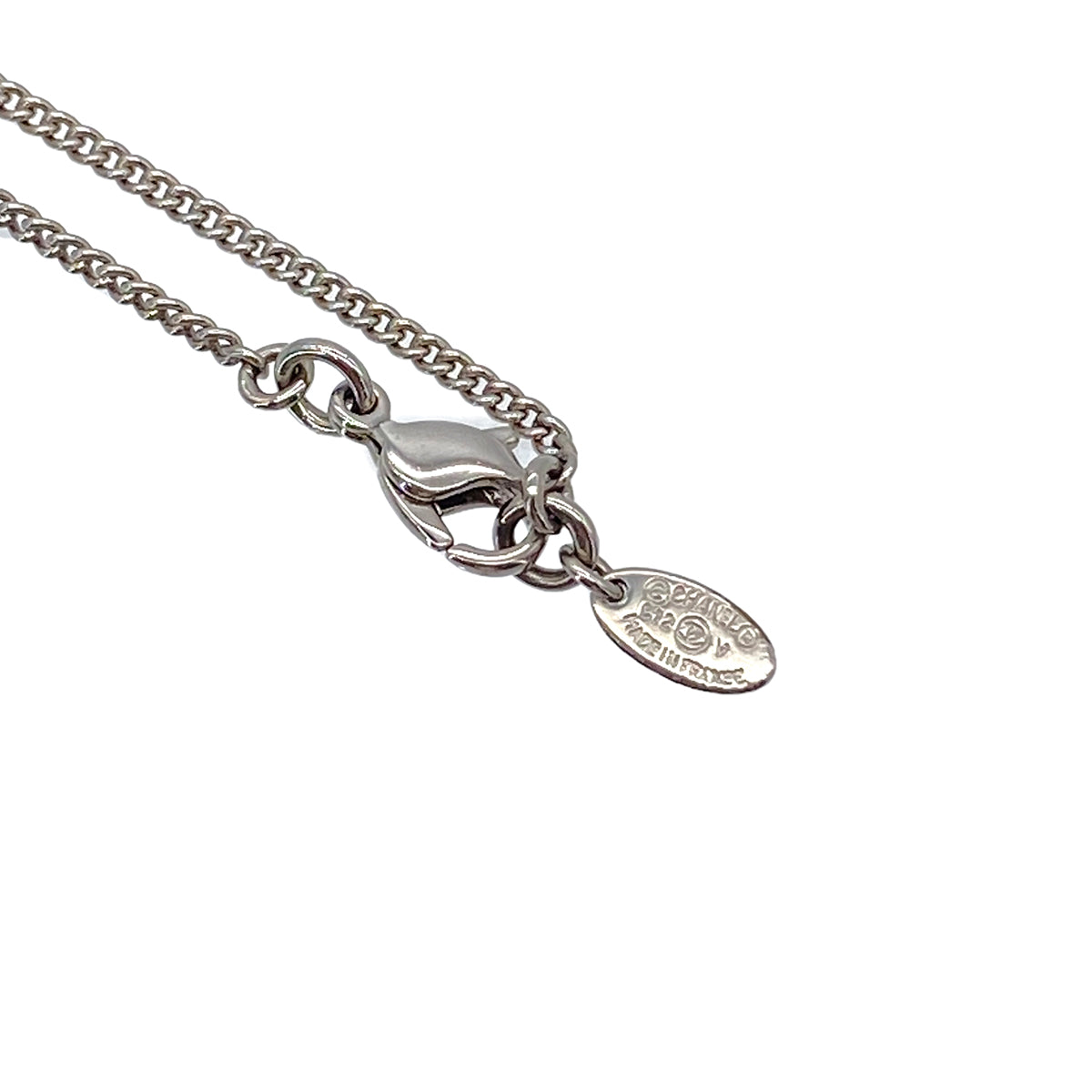 CHANEL NECKLACE COCOMARK RHINESTONE SILVER ACCESSORY C12V 90284576