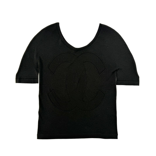 CHANEL BIG COCO TOPS BLACK POLYAMIDE S P58 RTW 90284589