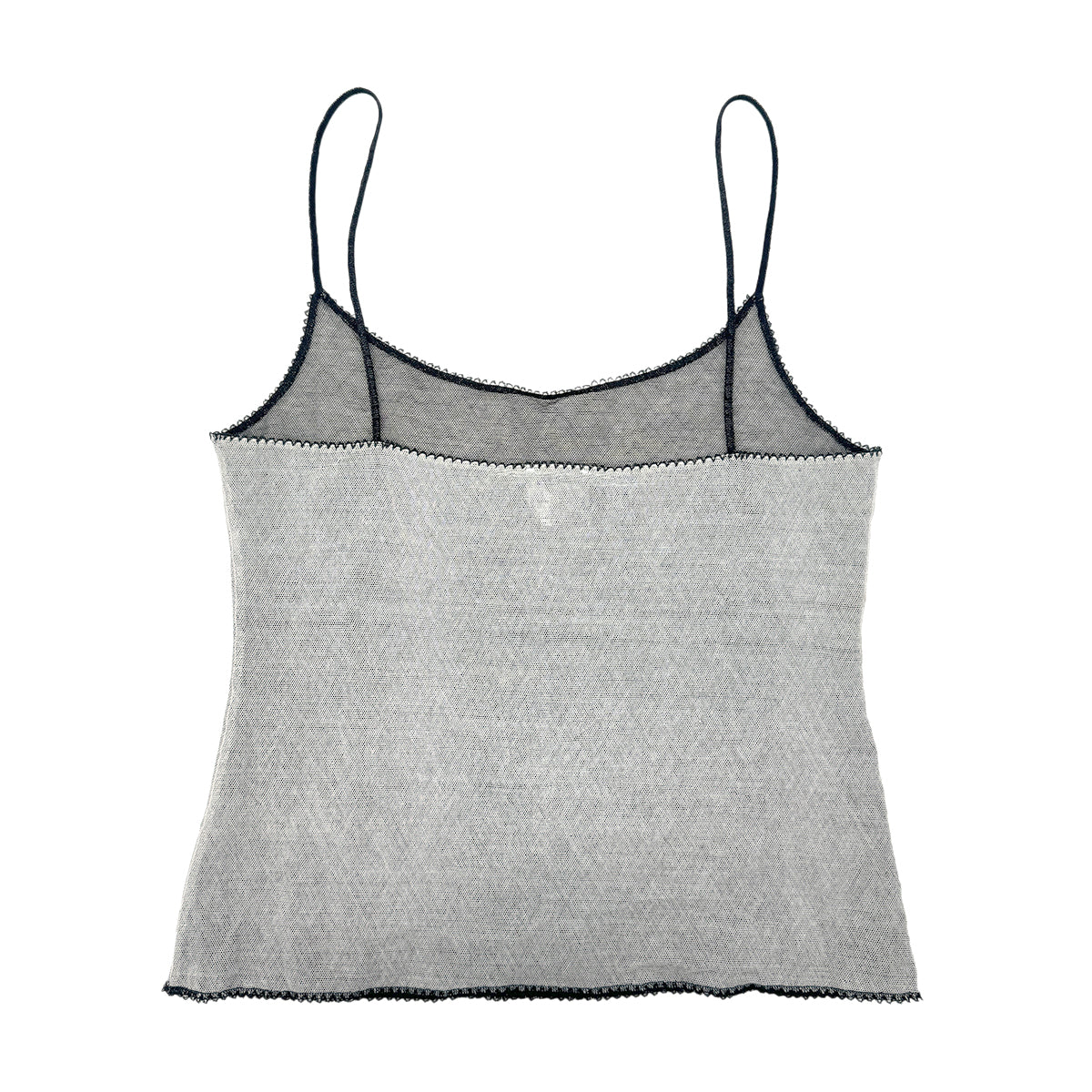 CHANEL VINTAGE COCOMARK RACE CAMISOLE TOP WHITE COTTON 40 P23 RTW 90284792