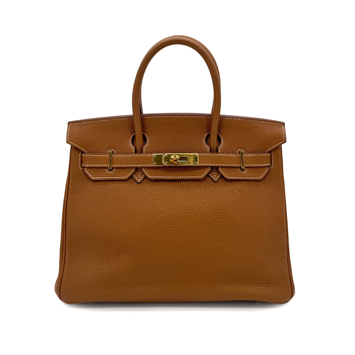 HERMES BIRKIN 30 GOLD TOGO HAND BAG □I GHW 90284873