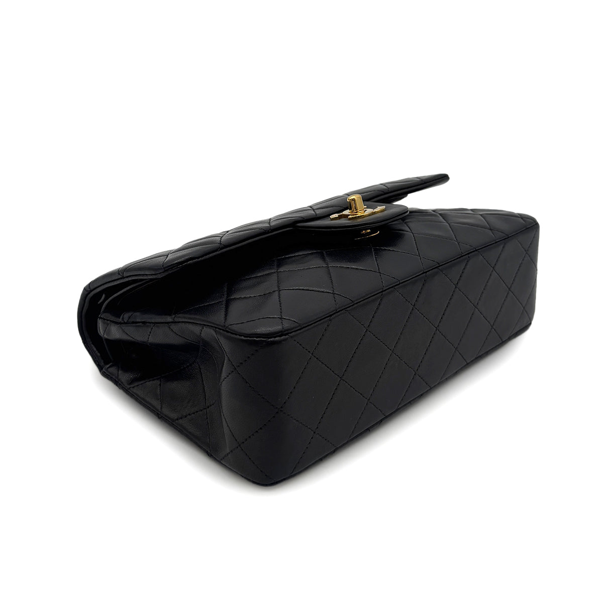 CHANEL VINTAGE CLASSIC FLAP SMALL CHAIN SHOULDER BAG BLACK LAMB SKIN 90284875