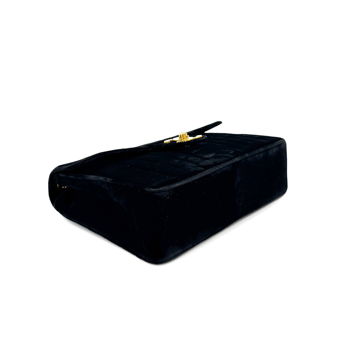 CHANEL VINTAGE MADEMOISELLE CHAIN SHOULDER BAG BLACK VELOR 90284880