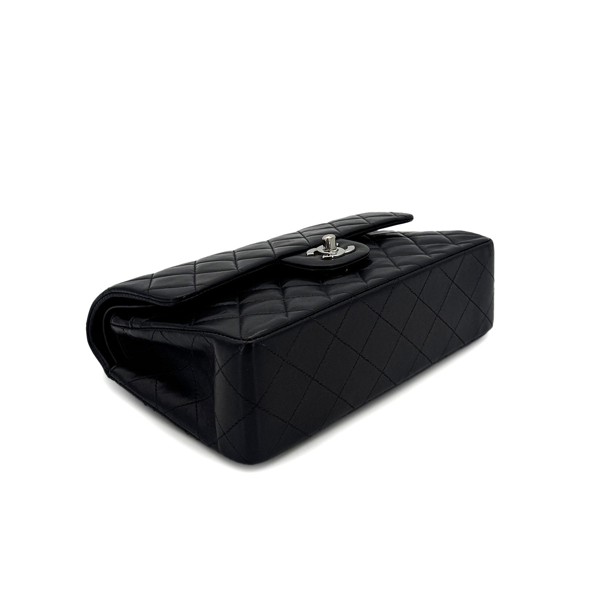 CHANEL VINTAGE CLASSIC FLAP SMALL CHAIN SHOULDER BAG BLACK LAMB SKIN 90284884