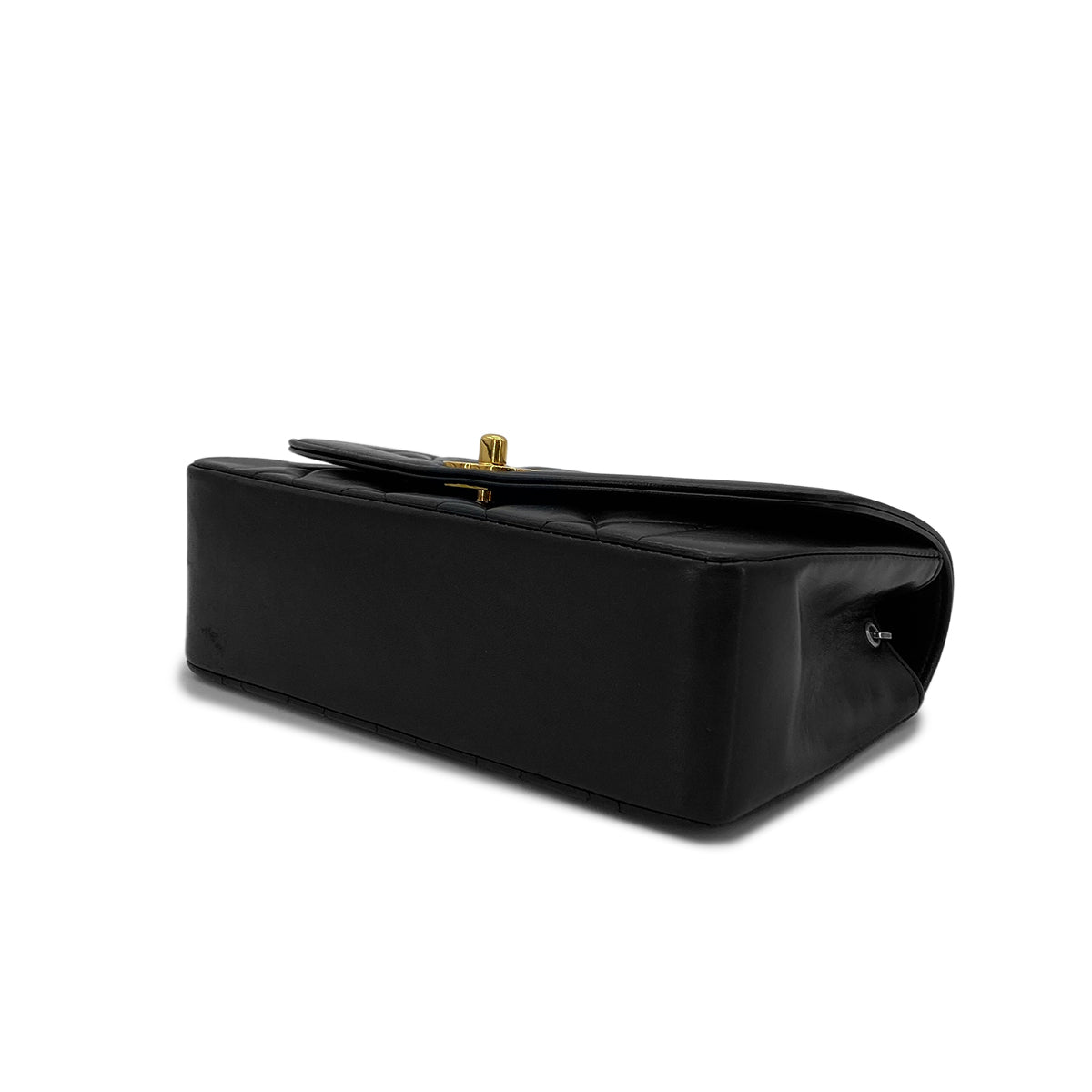 CHANEL VINTAGE DIANA SMALL CHAIN SHOULDER BAG BLACK LAMB SKIN 90284891