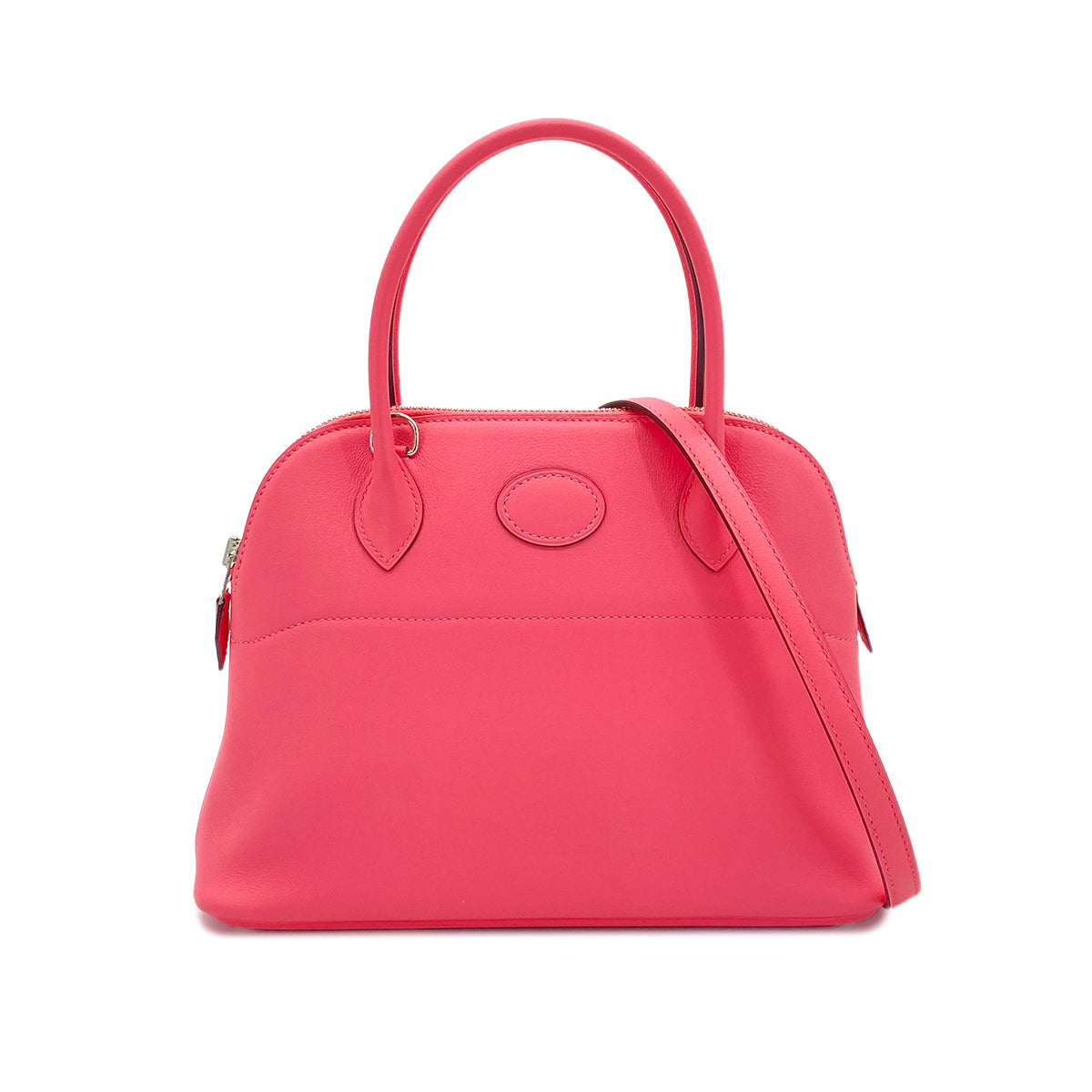 HERMES BOLIDE 27 ROSE AZALEE VEAU SWIFT HAND SHOULDER BAG A 90285098
