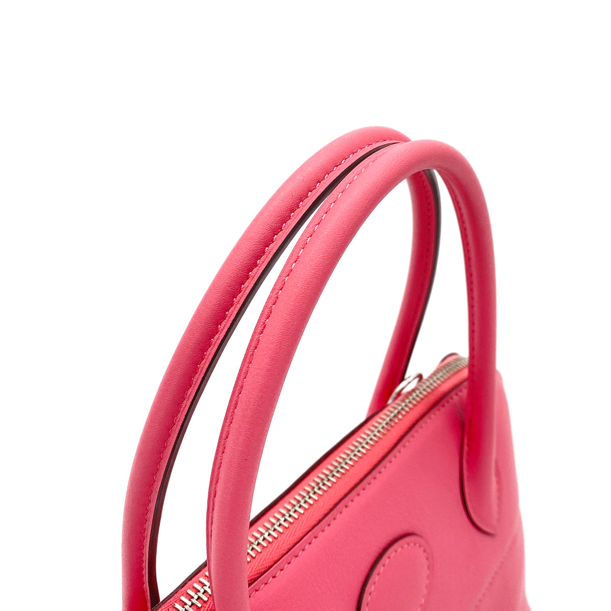 HERMES BOLIDE 27 ROSE AZALEE VEAU SWIFT HAND SHOULDER BAG A 90285098
