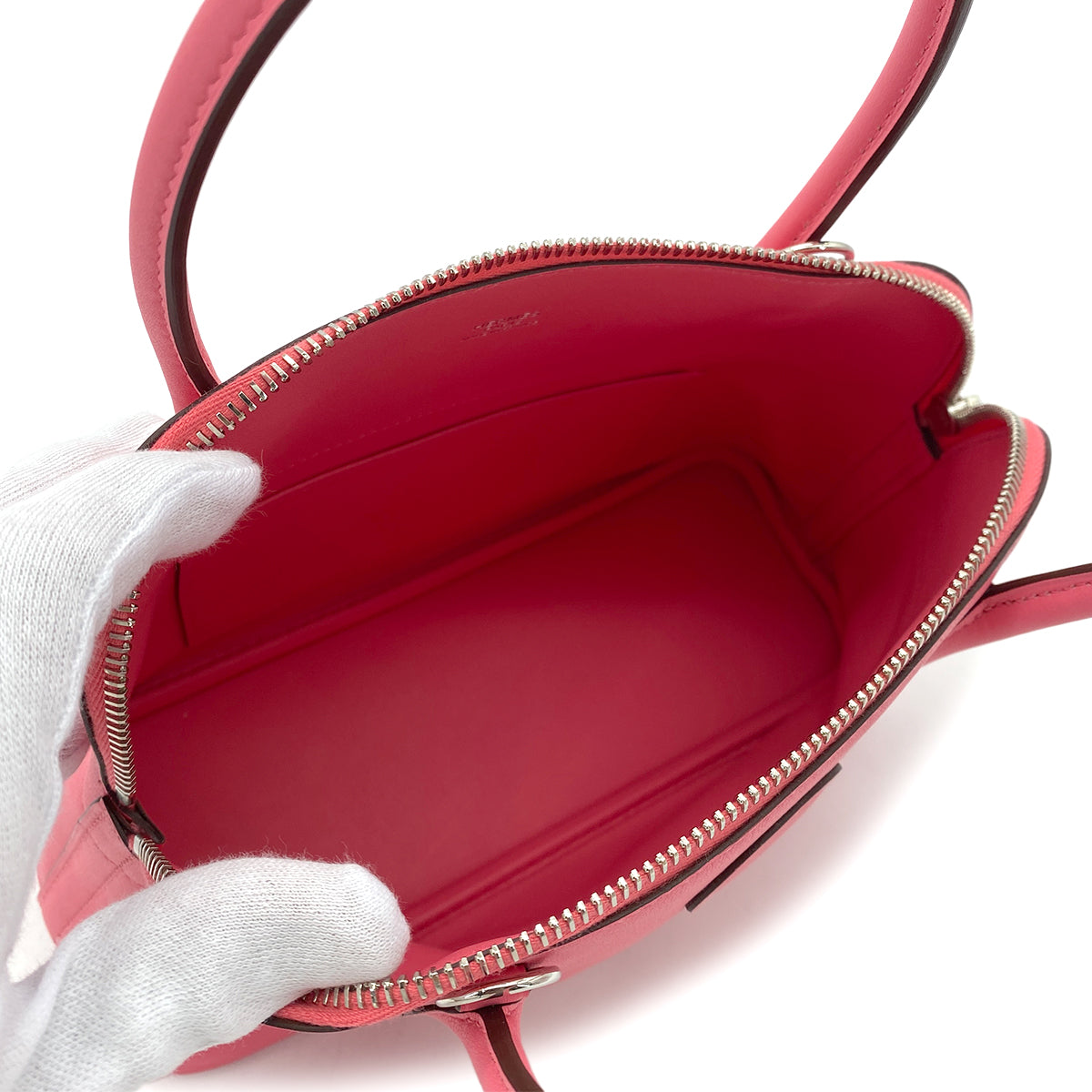 HERMES BOLIDE 27 ROSE AZALEE VEAU SWIFT HAND SHOULDER BAG A 90285098