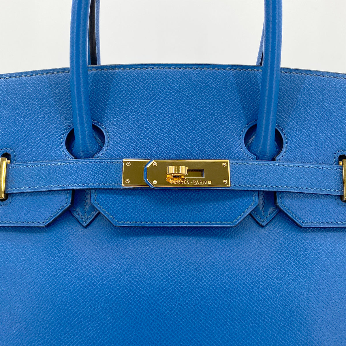 HERMES BIRKIN 35 BLEU FRANCE VEAU EPSOM HAND BAG □A GHW 90285104