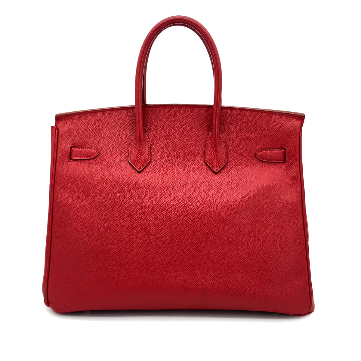 HERMES BIRKIN 35 ROUGE VIF COUCHEVEL HAND BAG □C GHW 90285118