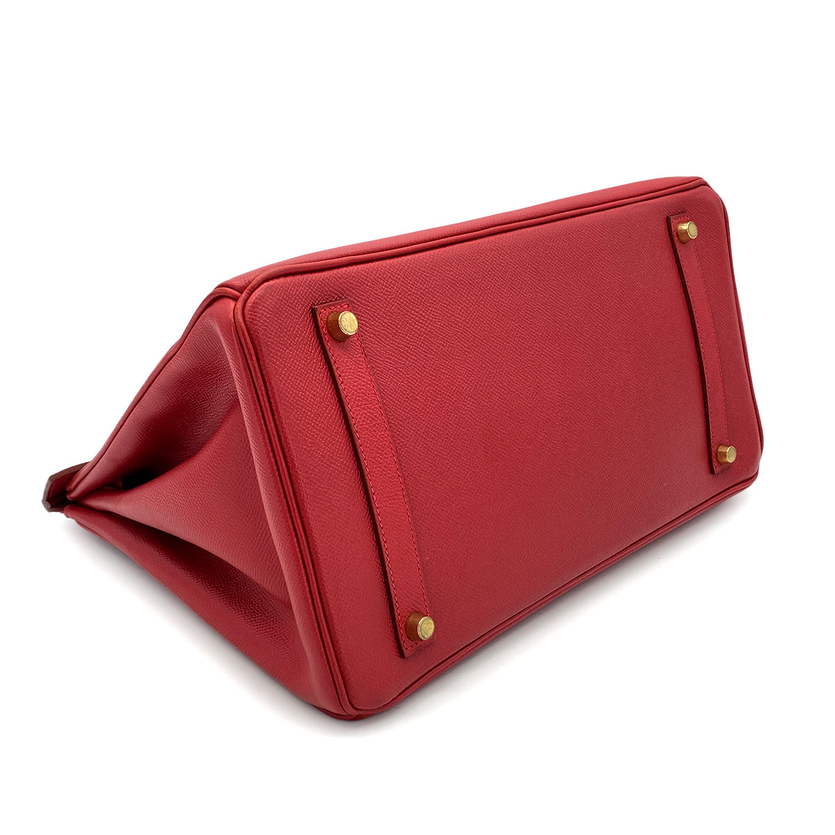 HERMES BIRKIN 35 ROUGE VIF COUCHEVEL HAND BAG □C GHW 90285118