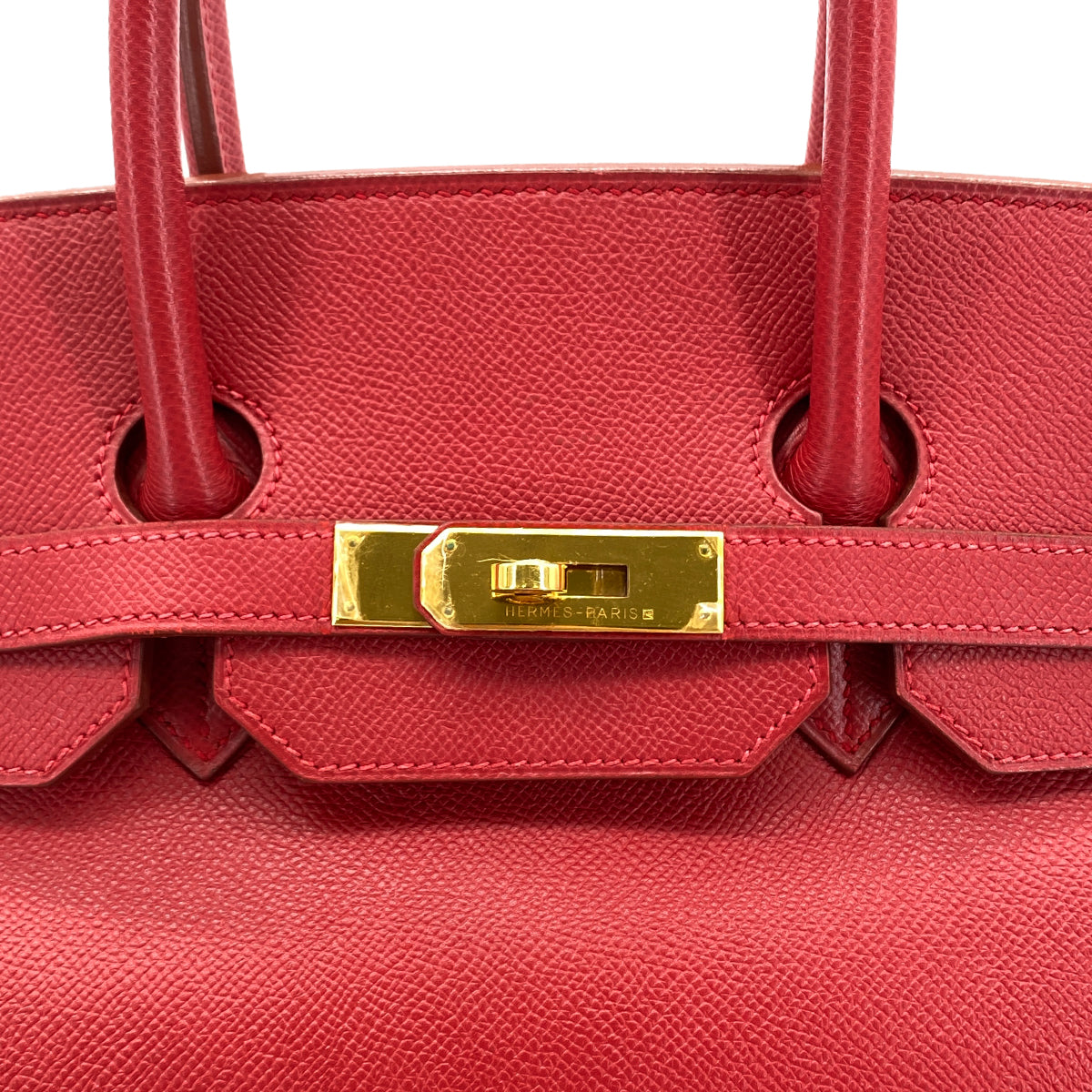 HERMES BIRKIN 35 ROUGE VIF COUCHEVEL HAND BAG □C GHW 90285118