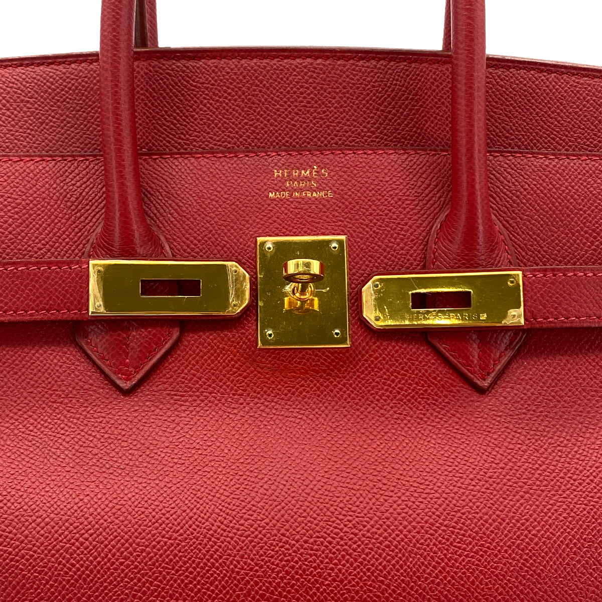 HERMES BIRKIN 35 ROUGE VIF COUCHEVEL HAND BAG □C GHW 90285118