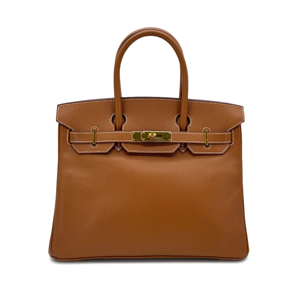 HERMES BIRKIN 30 GOLD COUCHVEL HAND BAG □G GHW 90285245