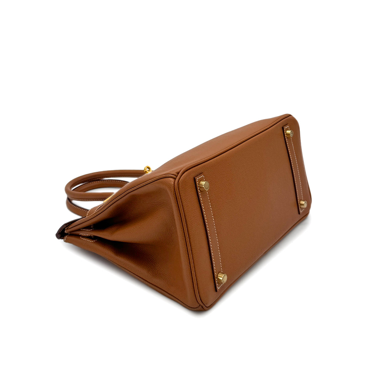 HERMES BIRKIN 30 GOLD COUCHVEL HAND BAG □G GHW 90285245