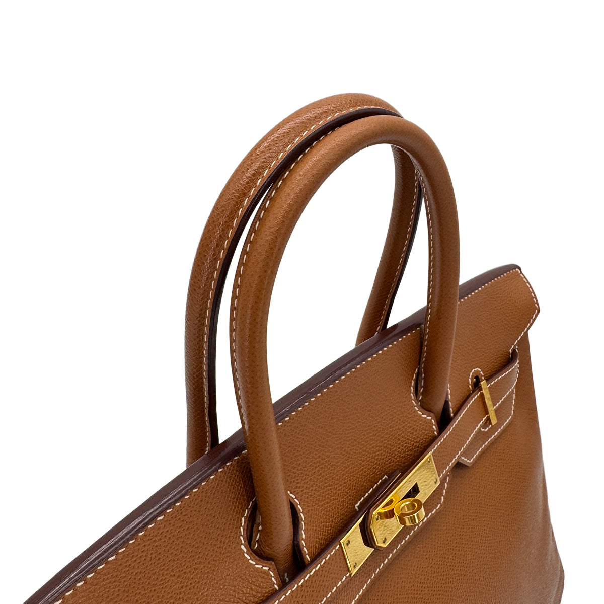 HERMES BIRKIN 30 GOLD COUCHVEL HAND BAG □G GHW 90285245