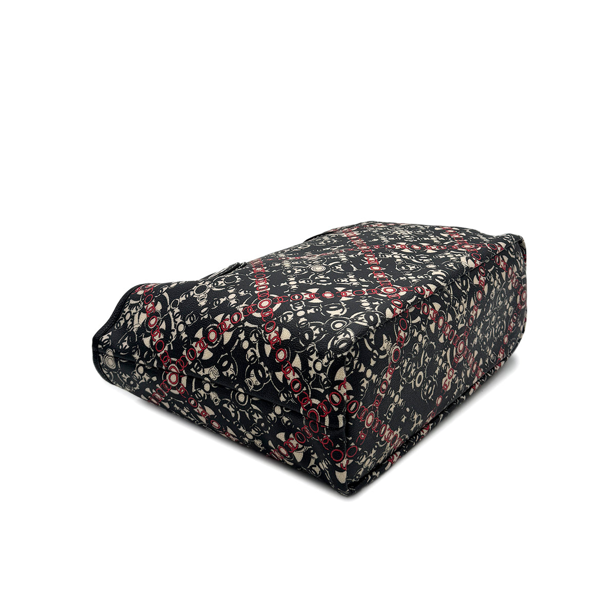 CHANEL VINTAGE COCO TRAVEL COCOMARK TOTE BAG BLACK LEATHER 90285369