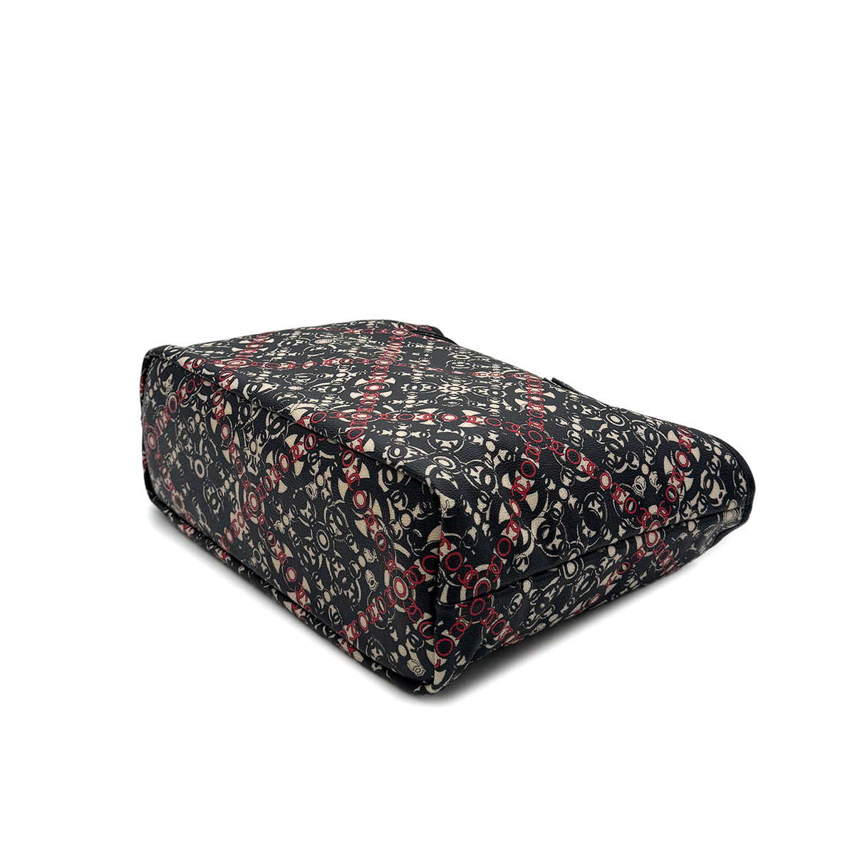 CHANEL VINTAGE COCO TRAVEL COCOMARK TOTE BAG BLACK LEATHER 90285369