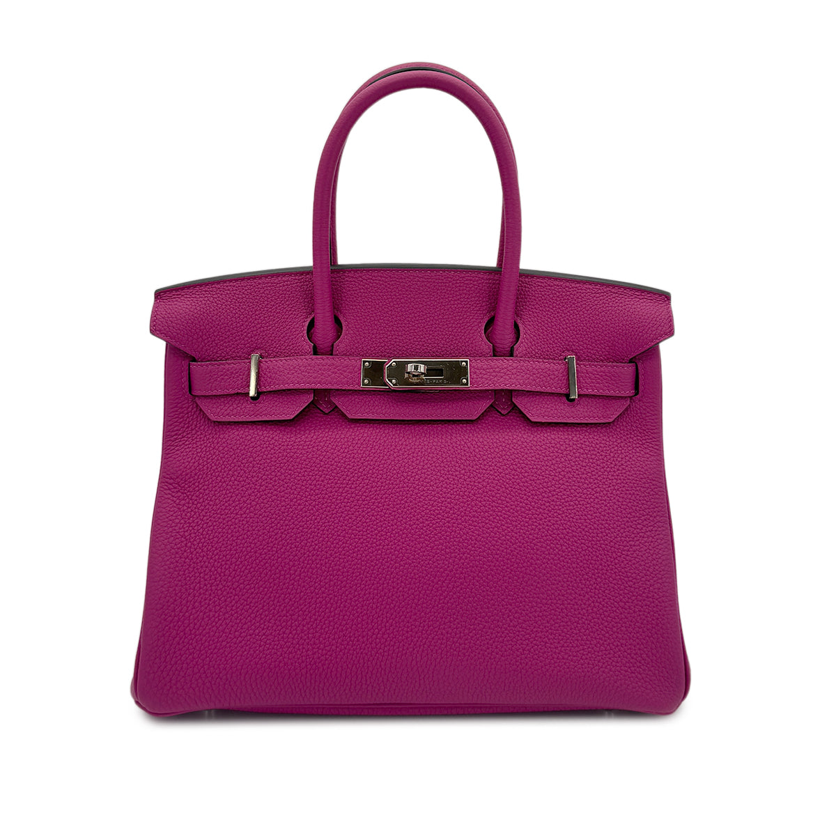 HERMES BIRKIN 30 ROSE PURPLE TOGO HAND BAG C SHW 90285372