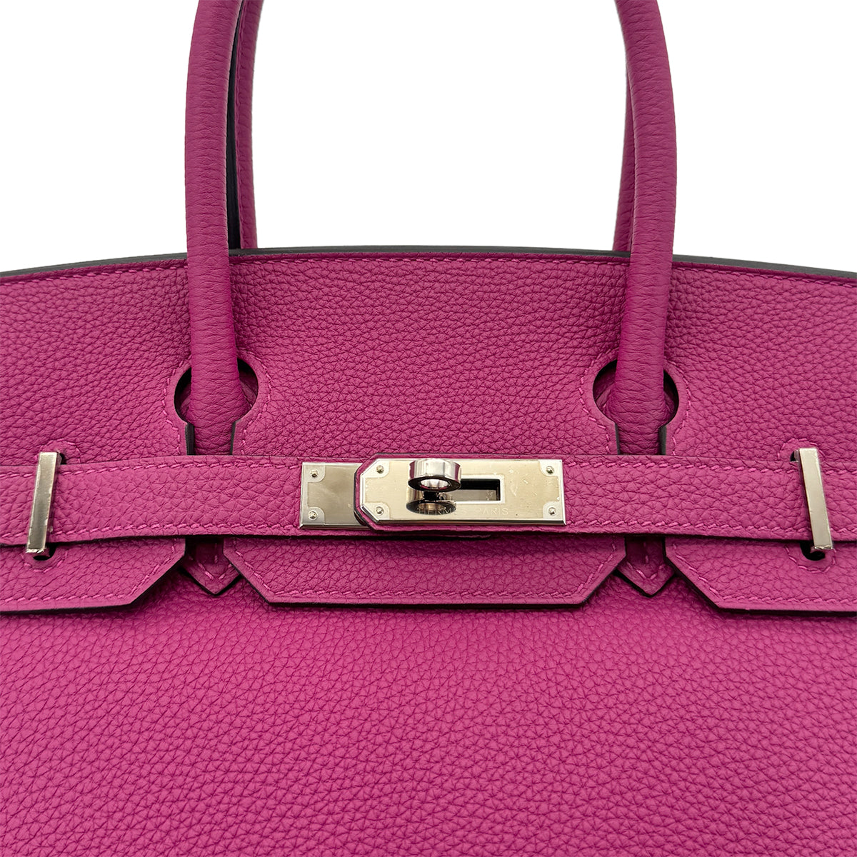 HERMES BIRKIN 30 ROSE PURPLE TOGO HAND BAG C SHW 90285372