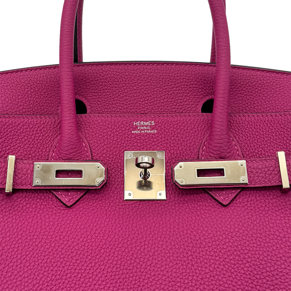 HERMES BIRKIN 30 ROSE PURPLE TOGO HAND BAG C SHW 90285372