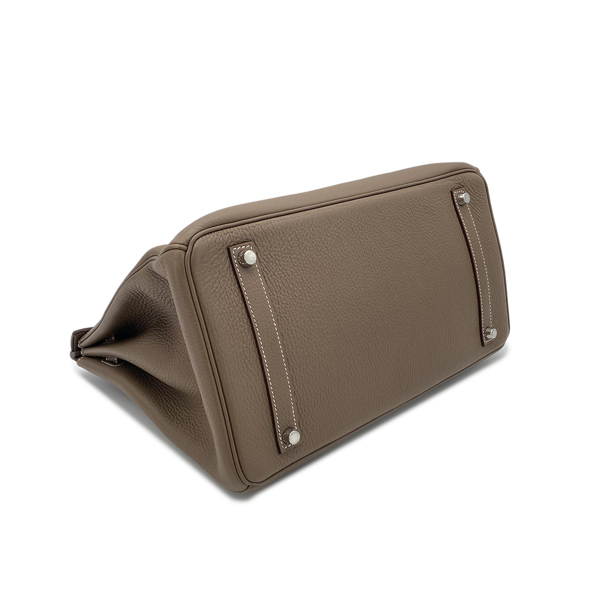 HERMES BIRKIN 35 ETOUPE TAURILLON CLEMENCE HAND BAG ▢N SHW 90285741