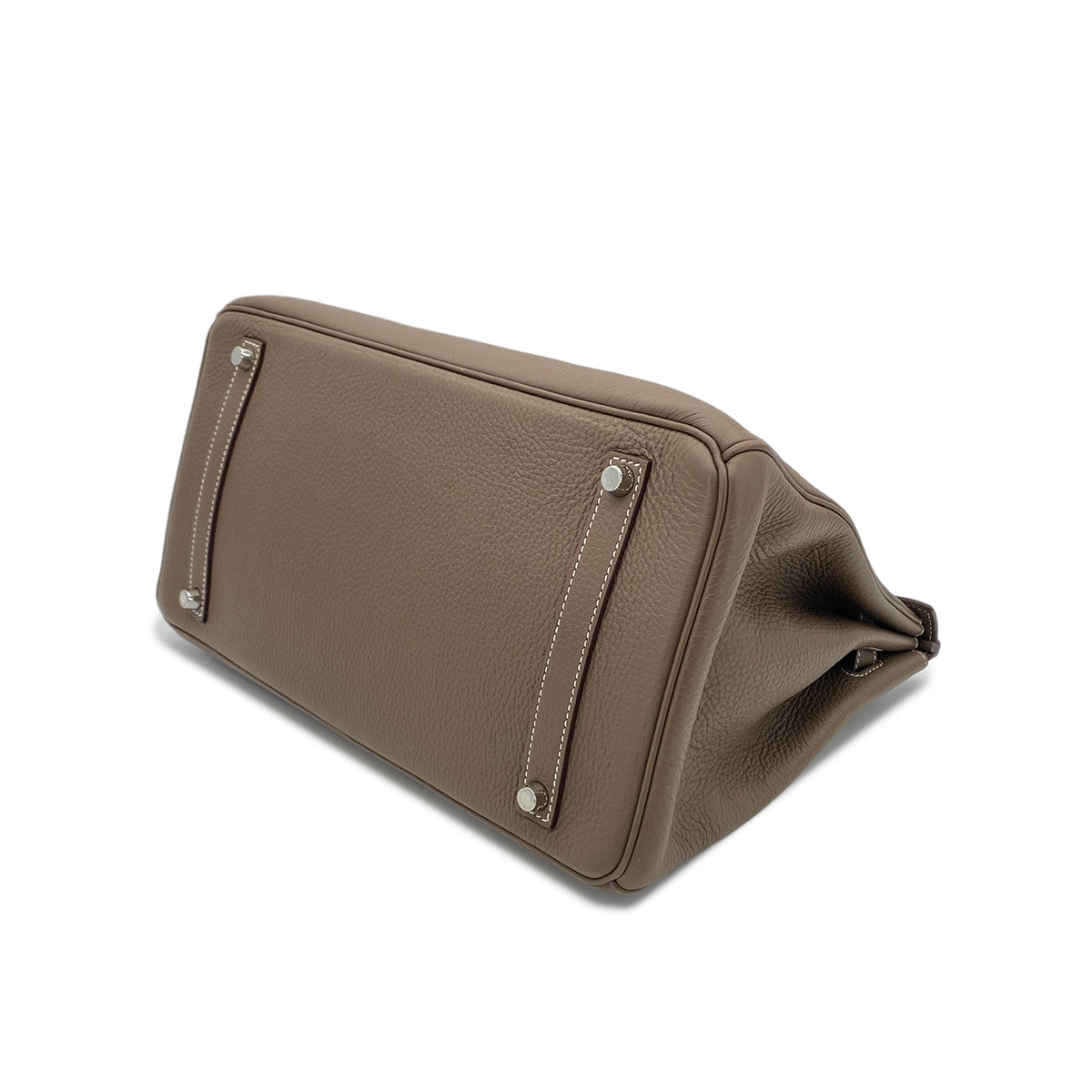 HERMES BIRKIN 35 ETOUPE TAURILLON CLEMENCE HAND BAG ▢N SHW 90285741