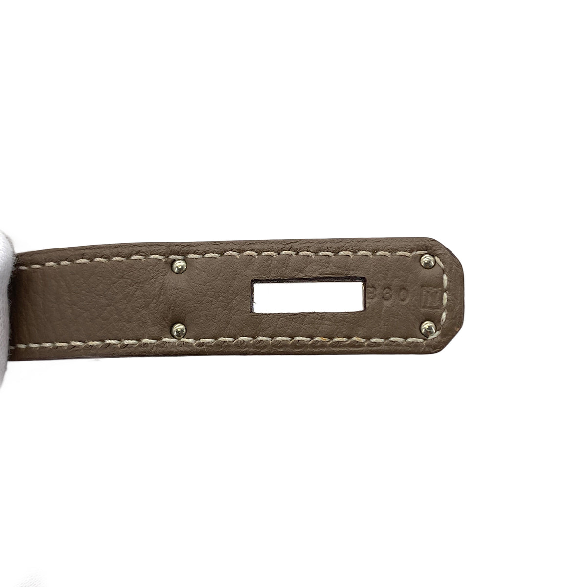 HERMES BIRKIN 35 ETOUPE TAURILLON CLEMENCE HAND BAG ▢N SHW 90285741