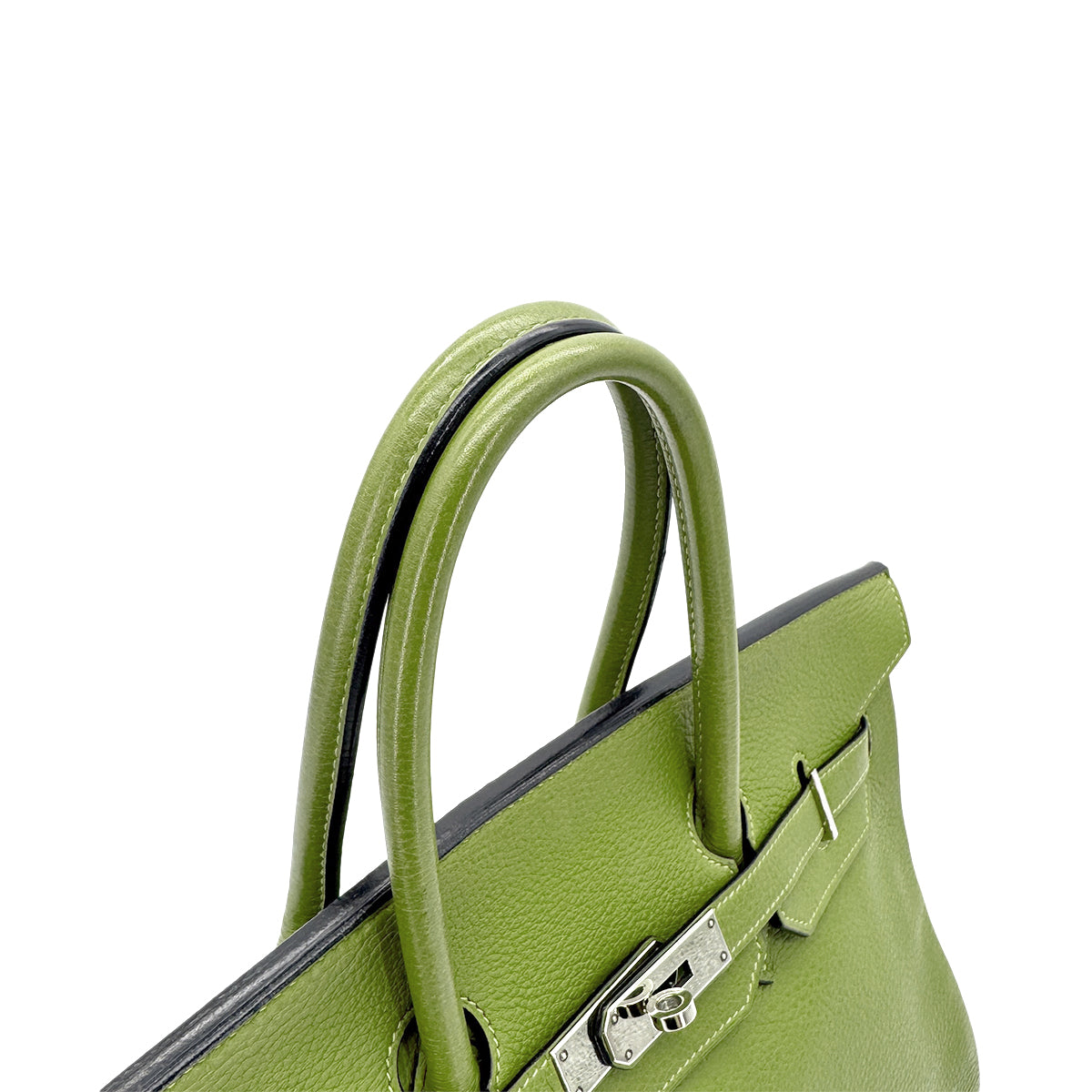 HERMES BIRKIN 35 ANIS GREEN TAURILLON CLEMENCE HAND BAG ▢H SHW 90285743