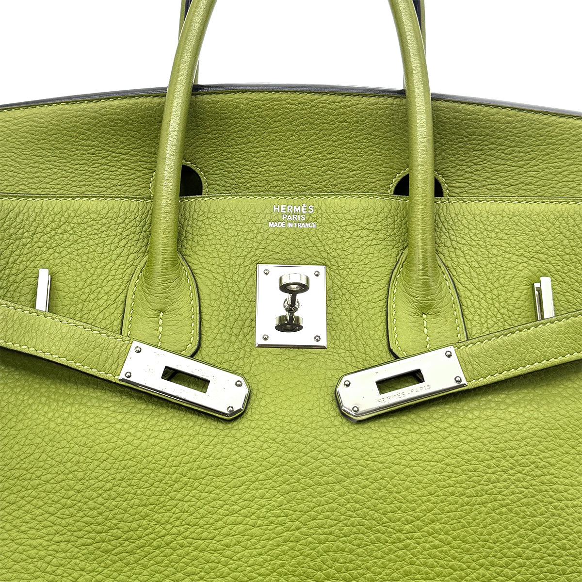 HERMES BIRKIN 35 ANIS GREEN TAURILLON CLEMENCE HAND BAG ▢H SHW 90285743