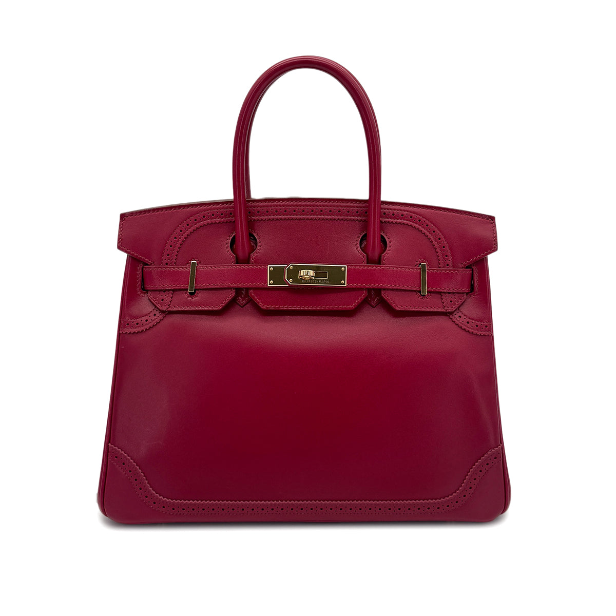 HERMES BIRKIN 30 GHILLIES RUBIS TADELAKT HAND BAG □P GHW 90285745