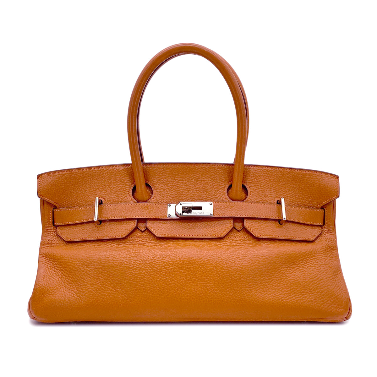 HERMES SHOULDER BIRKIN 42 POTIRON ORANGE TAURILLON CLEMENCE HAND BAG □I SHW 90285747