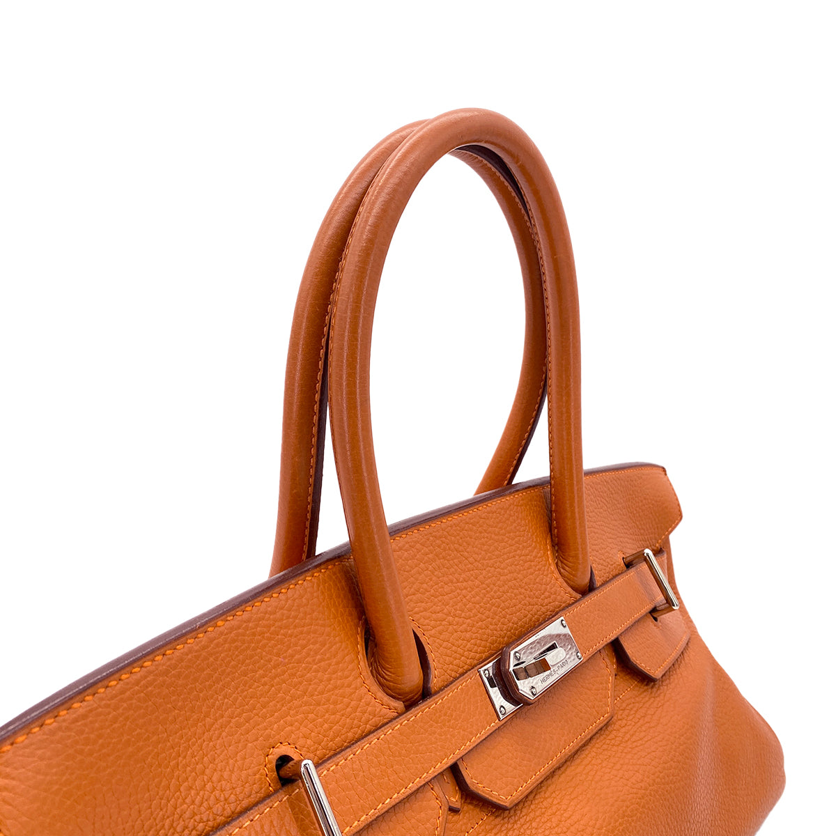 HERMES SHOULDER BIRKIN 42 POTIRON ORANGE TAURILLON CLEMENCE HAND BAG □I SHW 90285747