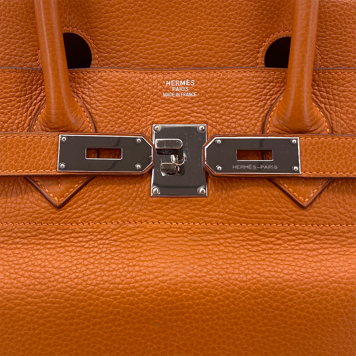 HERMES SHOULDER BIRKIN 42 POTIRON ORANGE TAURILLON CLEMENCE HAND BAG □I SHW 90285747