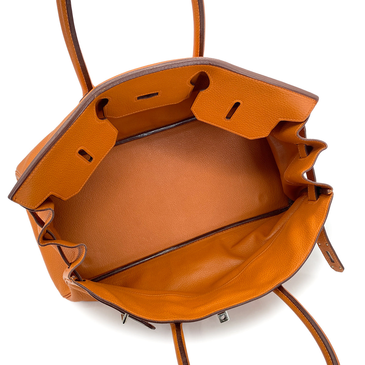 HERMES SHOULDER BIRKIN 42 POTIRON ORANGE TAURILLON CLEMENCE HAND BAG □I SHW 90285747