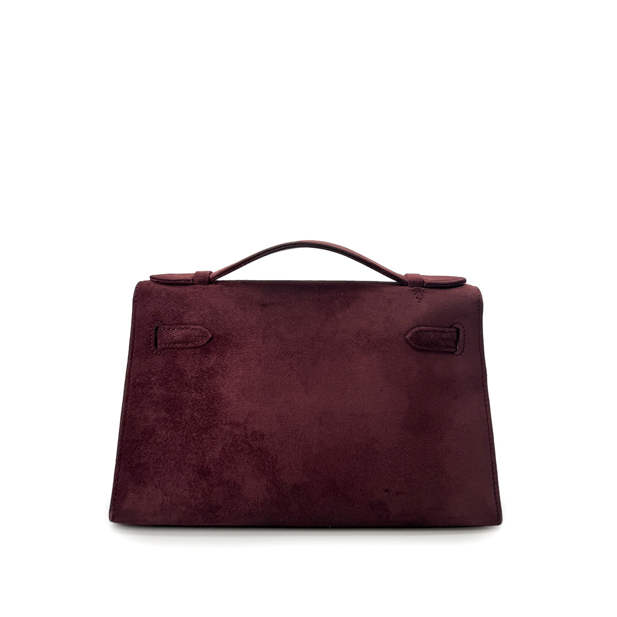 HERMES KELLY POCHETTE SELLIER ROUGE H DEBRIS HAND BAG □J SHW 90285748