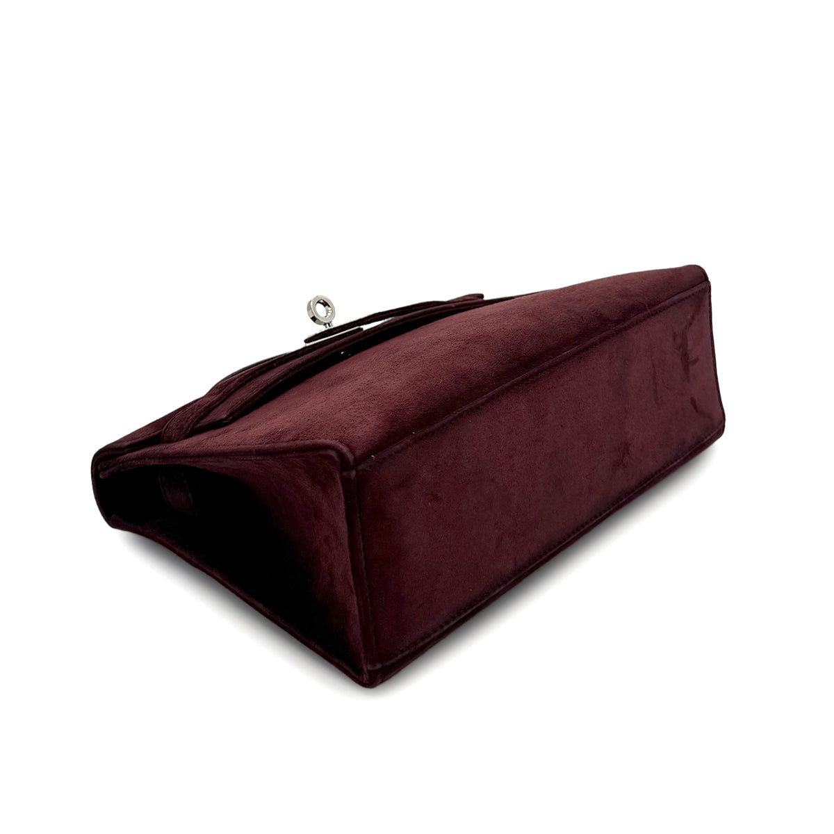 HERMES KELLY POCHETTE SELLIER ROUGE H DEBRIS HAND BAG □J SHW 90285748