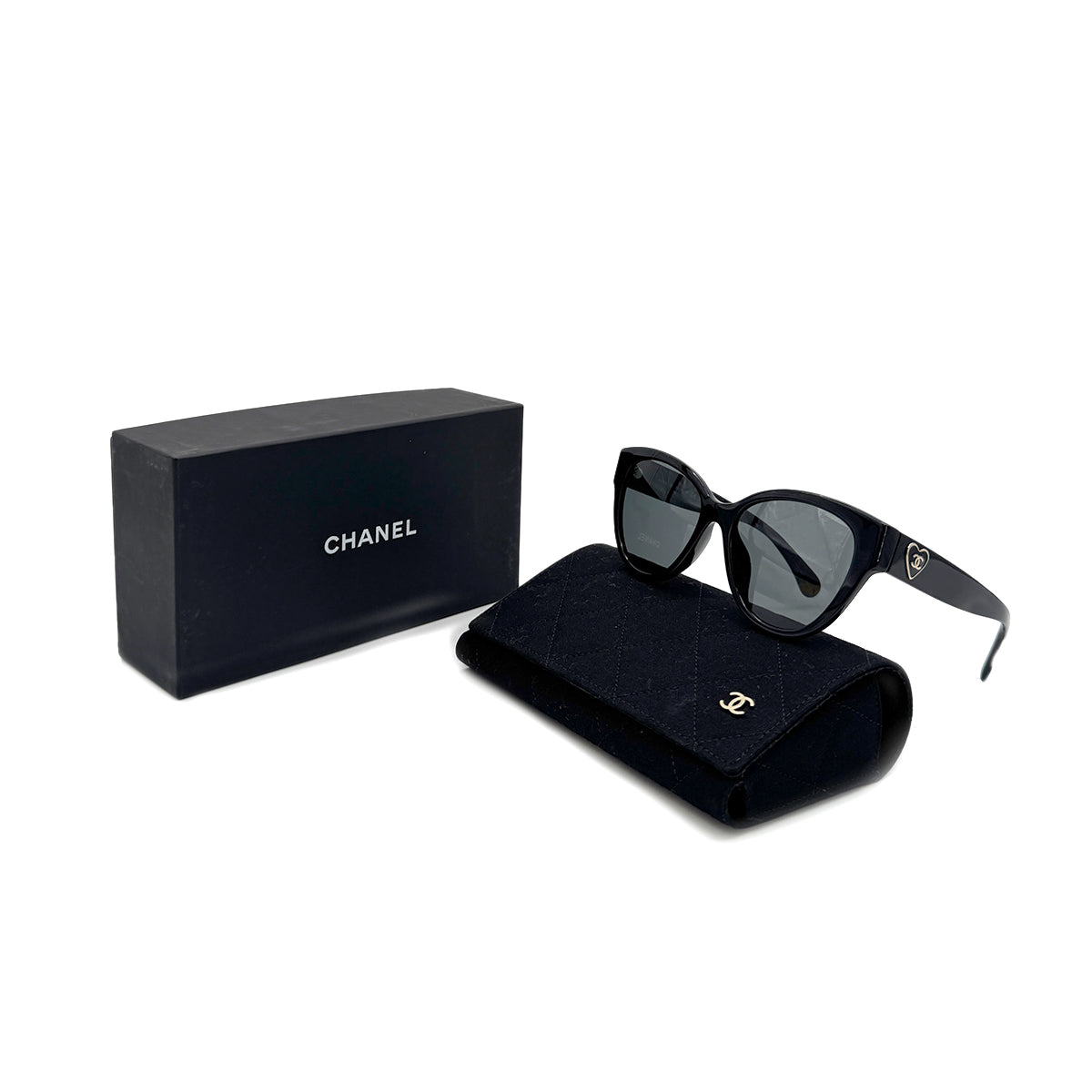 CHANEL VINTAGE SUNGLASSES COCOMARK BLACK EYEWEAR 90285765