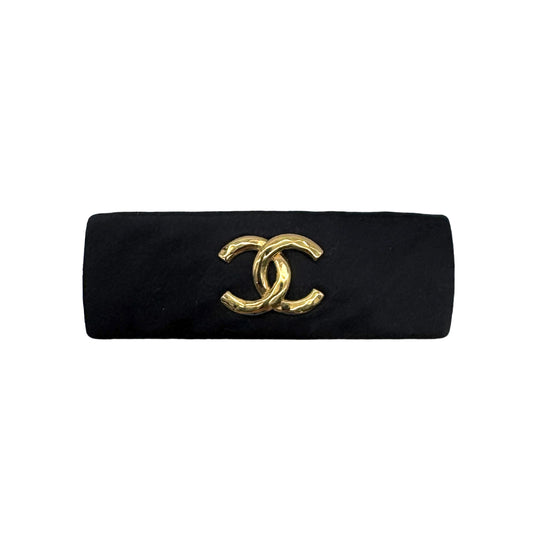 CHANEL VINTAGE VALLETTA COCOMARK BLACK GOLD ACCESSORY 90285909