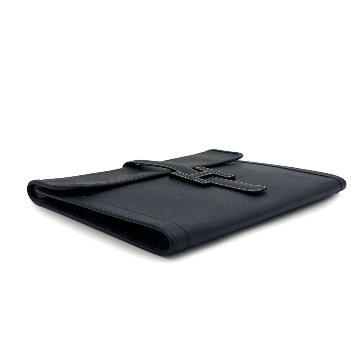 HERMES JIGE GM CLUTCH BAG BLUE INDIGO COUCHEVEL 90285922