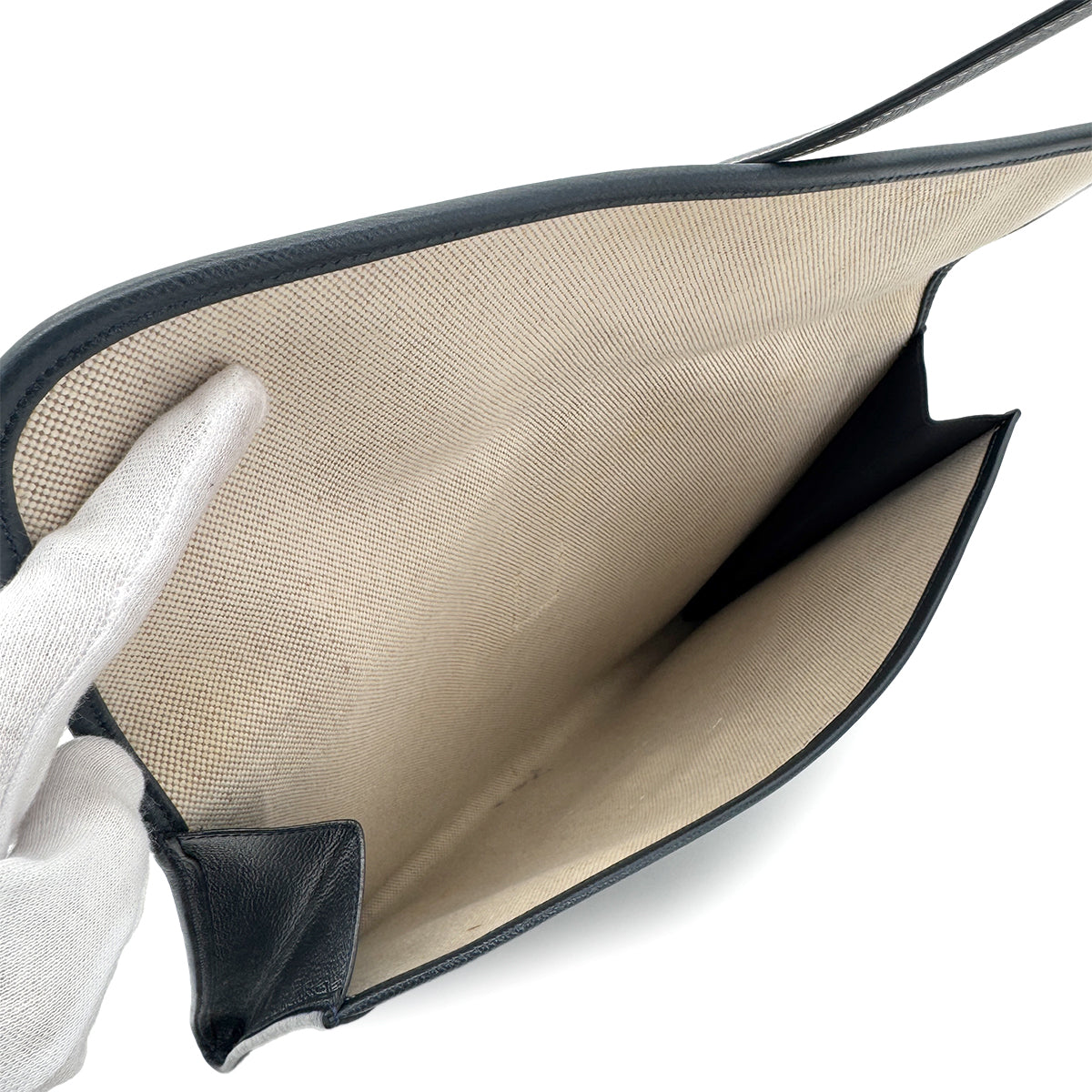 HERMES JIGE GM CLUTCH BAG BLUE INDIGO COUCHEVEL 90285922