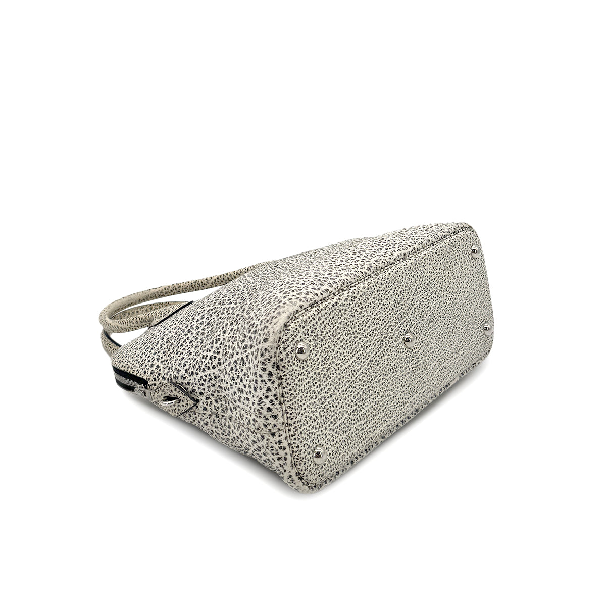 HERMES BOLIDE 31 BLACK WHITE DALMATIAN HAND SHOULDER BAG □D 90285924