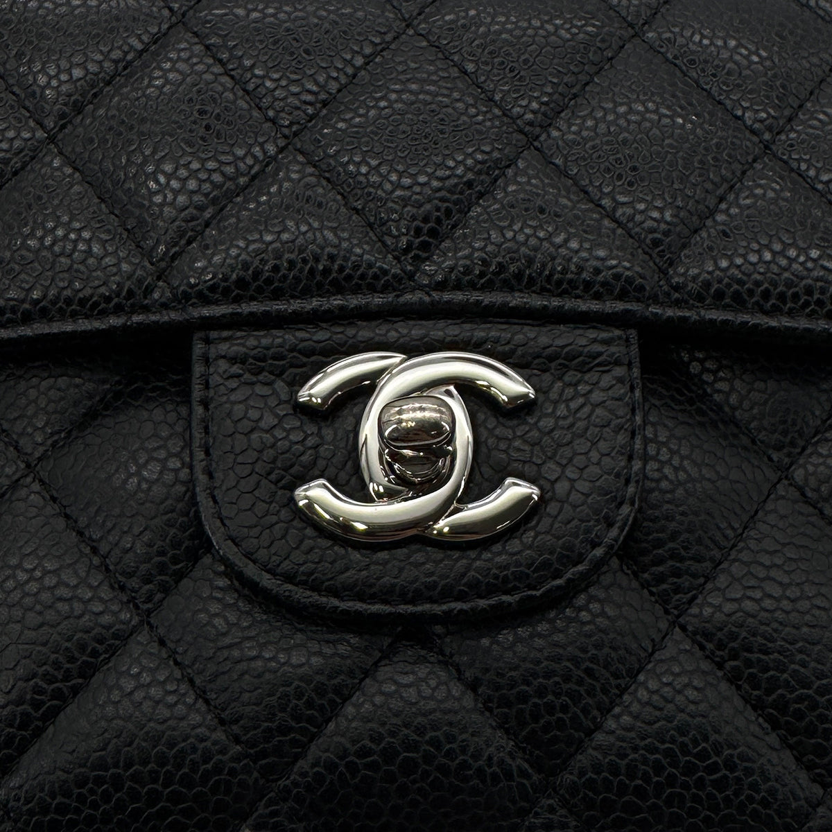 CHANEL CLASSIC FLAP SMALL CHAIN SHOULDER BAG BLACK CAVIAR SKIN 90285926