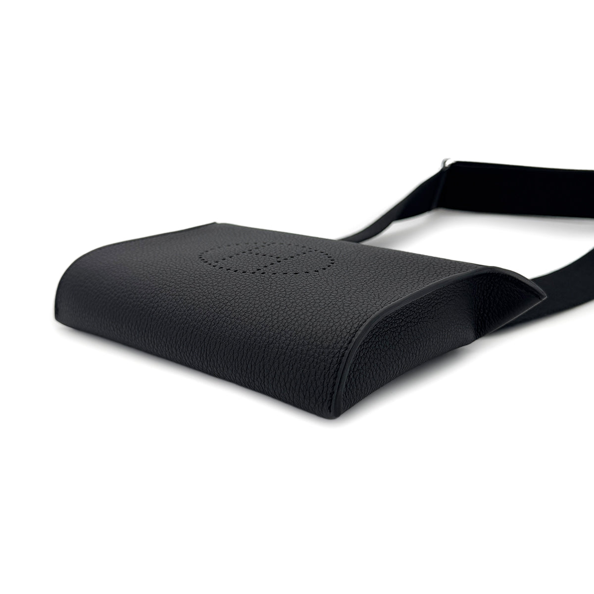 HERMES VIDEPOCHES EVELYN PUNCHING CROSS BODY SHOULDER BAG BLACK TOGO W 90285929