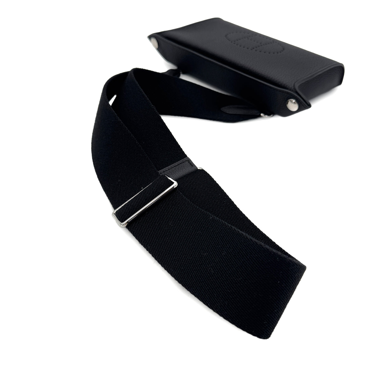 HERMES VIDEPOCHES EVELYN PUNCHING CROSS BODY SHOULDER BAG BLACK TOGO W 90285929