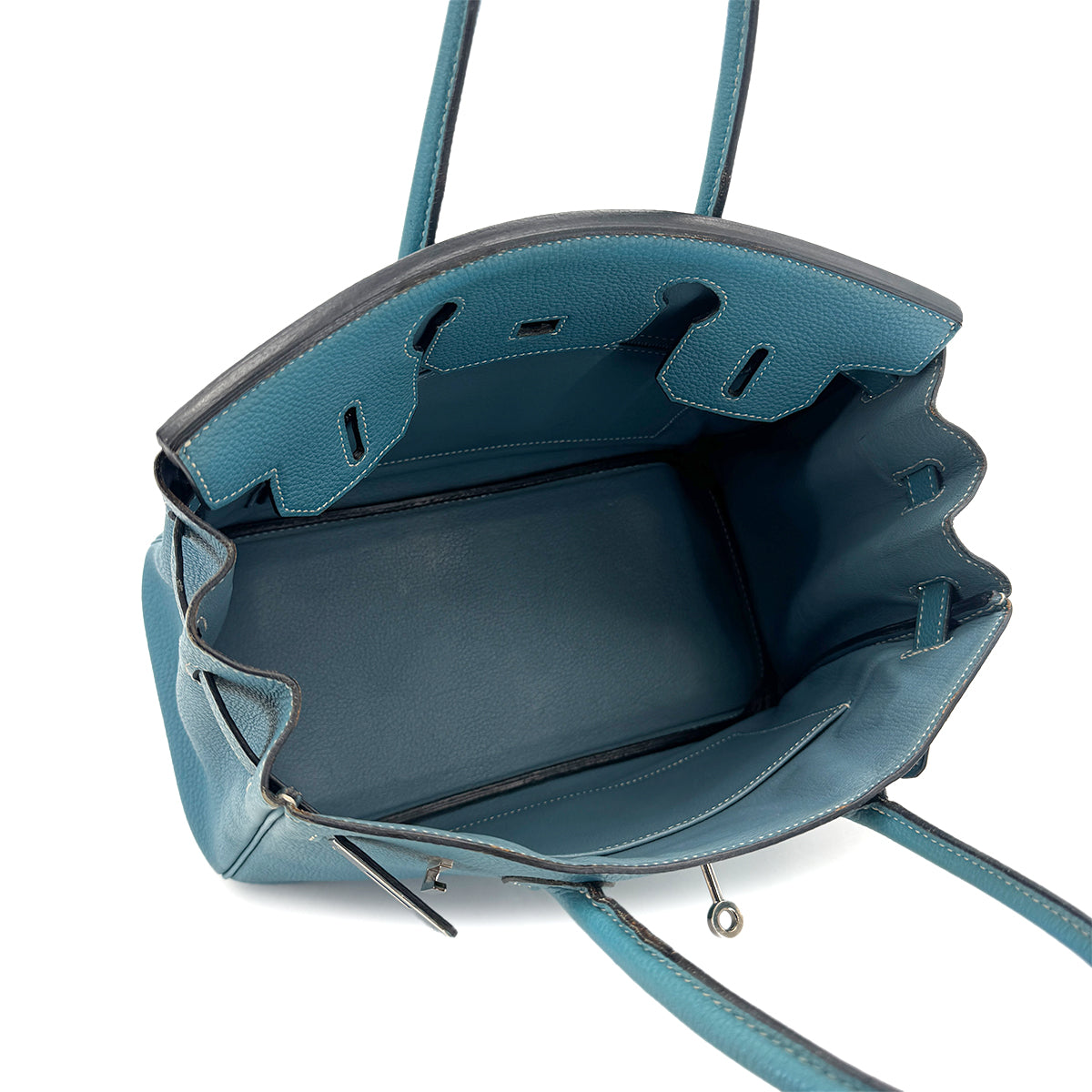 HERMES BIRKIN 30 BLUE JEAN TOGO HAND BAG □K SHW 90285940