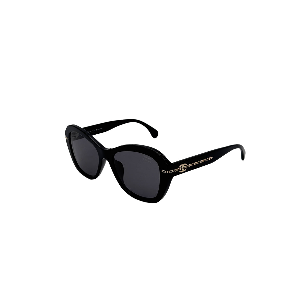 CHANEL VINTAGE SUNGLASSES COCOMARK CHAIN BLACK EYEWEAR 90285942