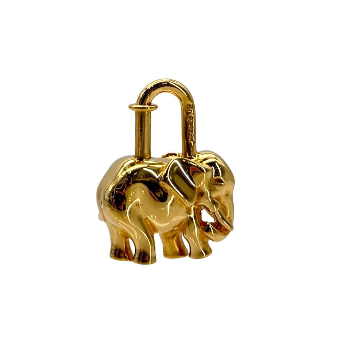 HERMES CADENA CHARM EXOTISME ELEPHANT 1988 GOLD ACCESSORY 90285949