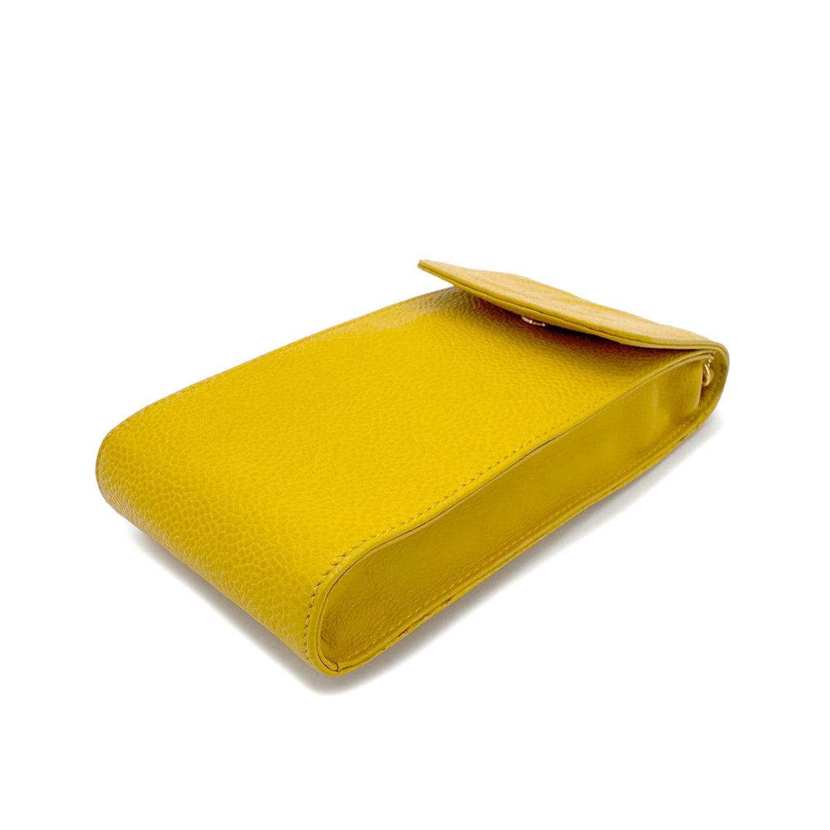 CHANEL VINTAGE BIG COCO CHAIN SHOULDER BAG YELLOW CAVIAR SKIN 90286009