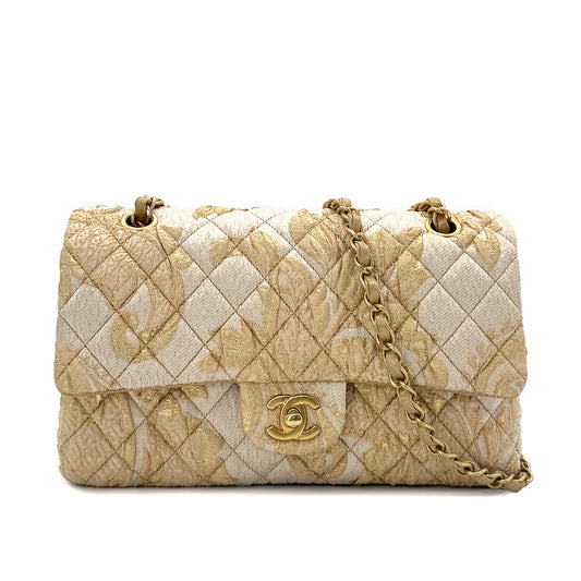CHANEL MATELASSE CHAIN SHOULDER BAG GOLD JACQUARD 90286017